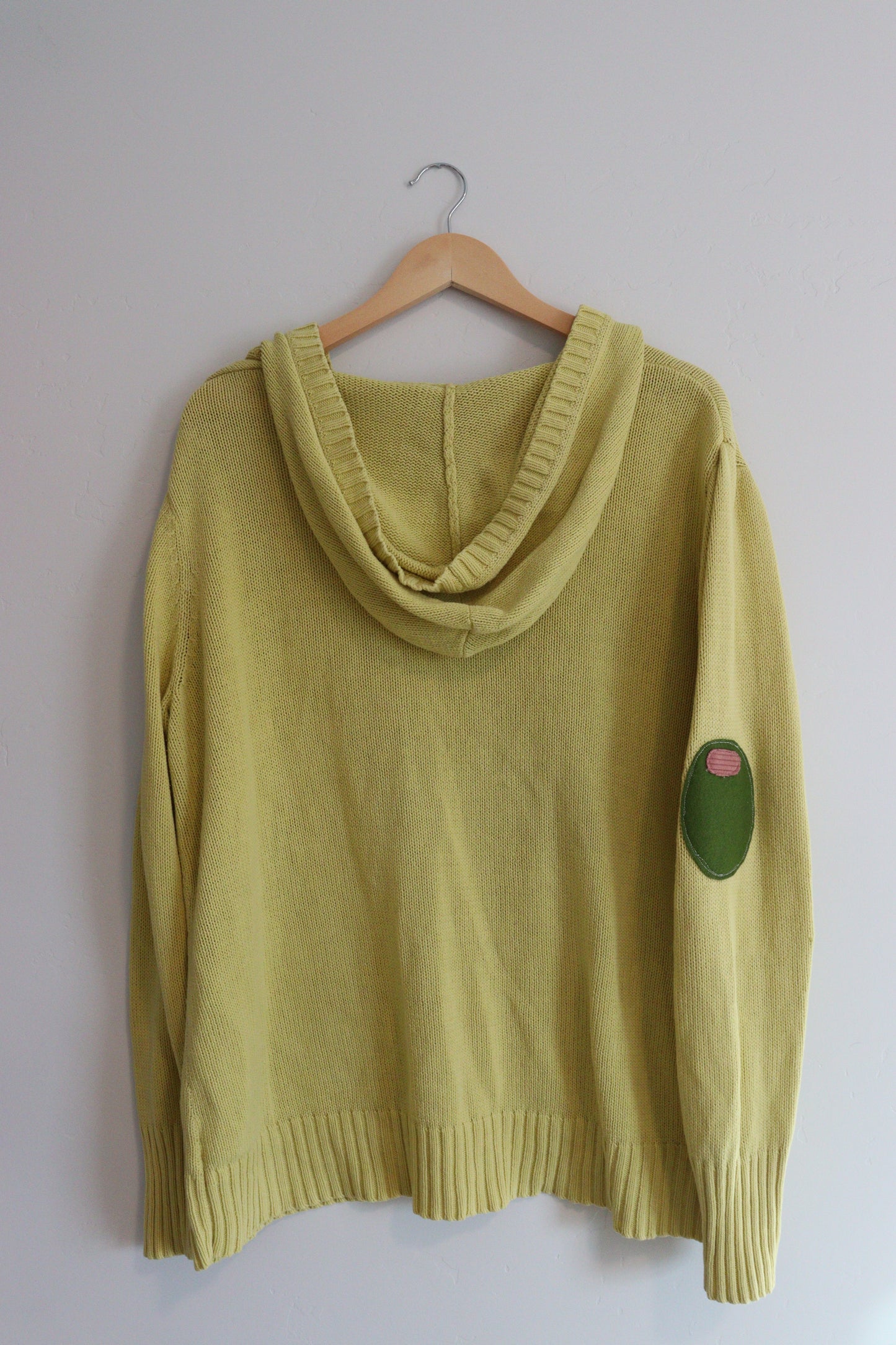 Martini sweater with olive elbows 2XL