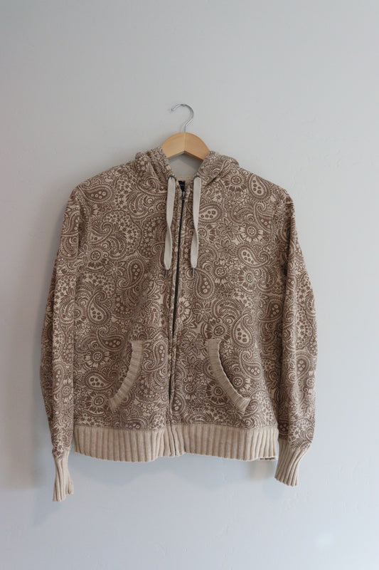 Brown and tan zip up MEDIUM