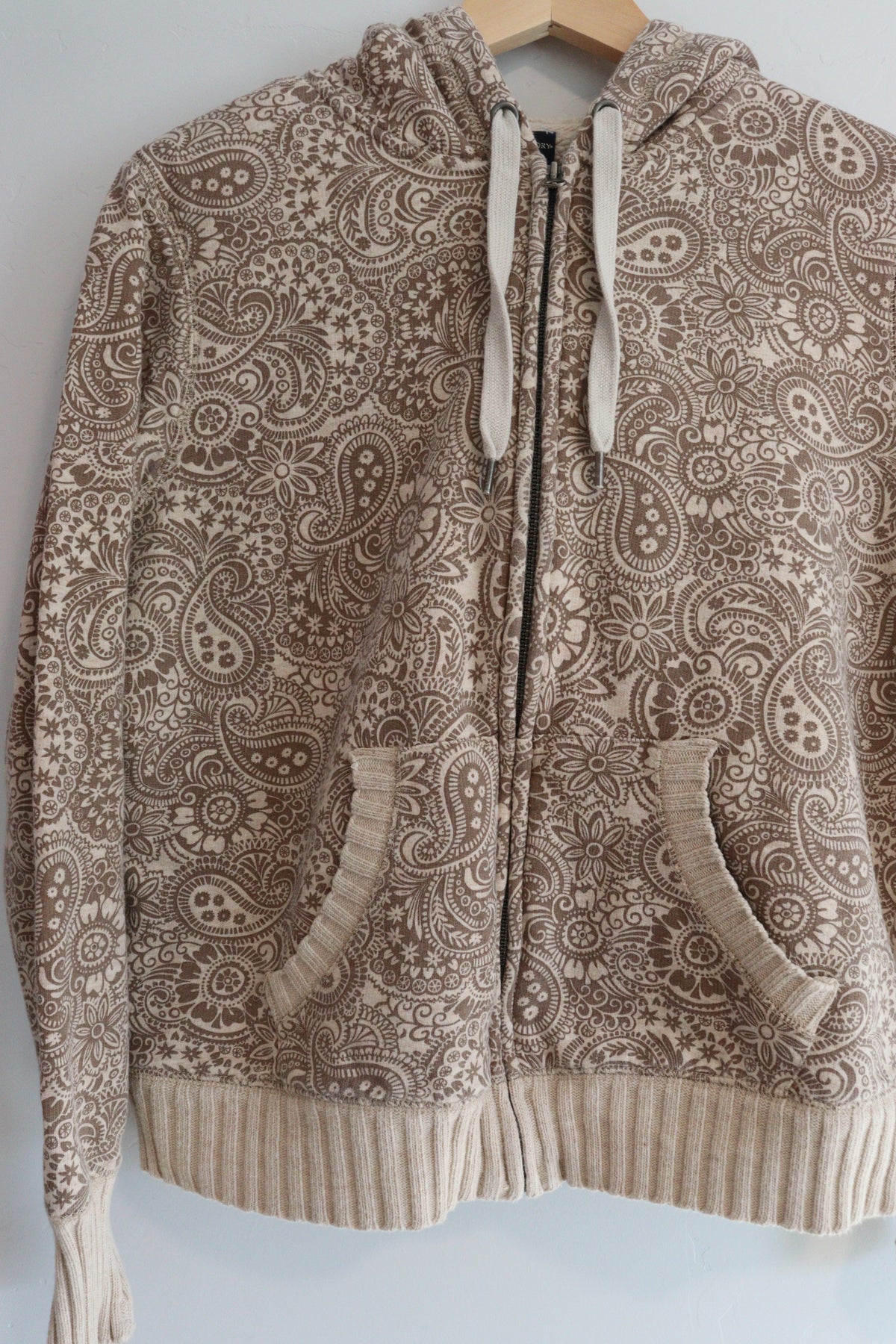 Brown and tan zip up MEDIUM