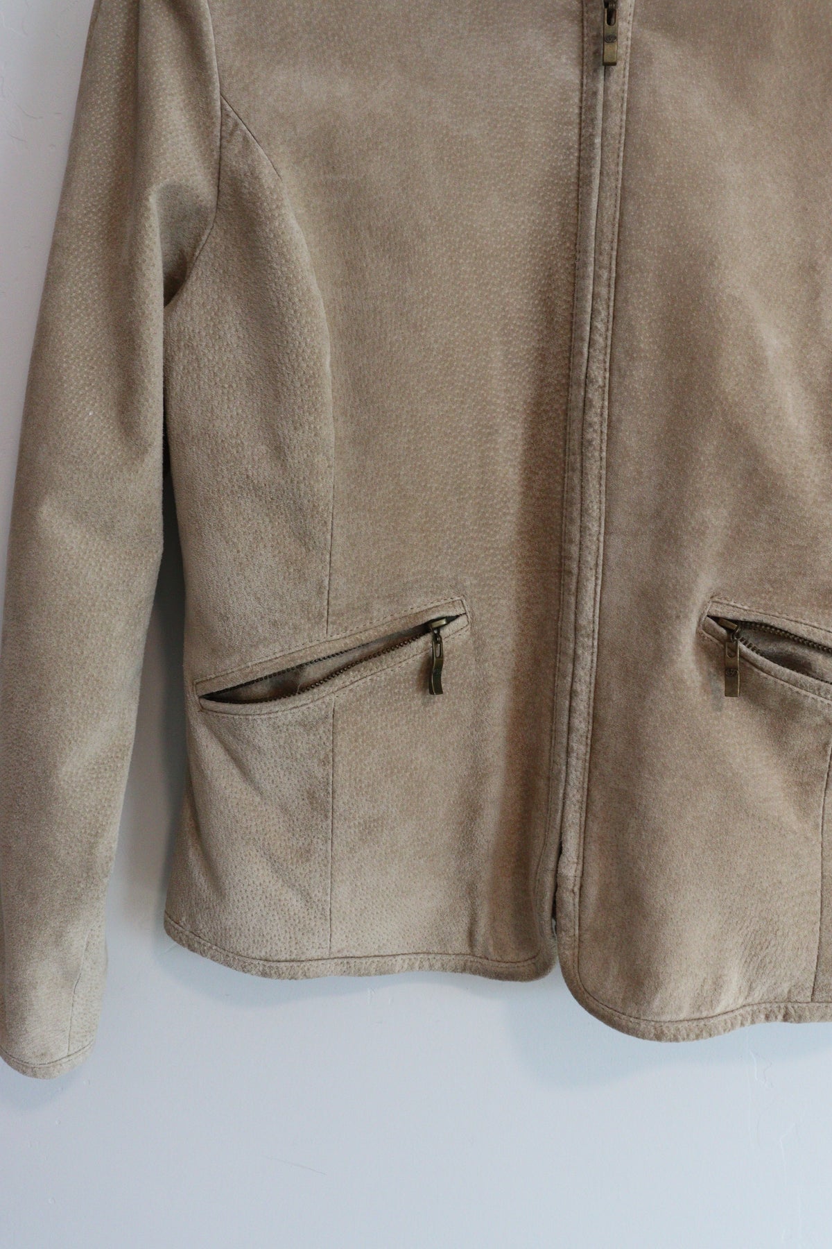 Vintage tan leather jacket SMALL