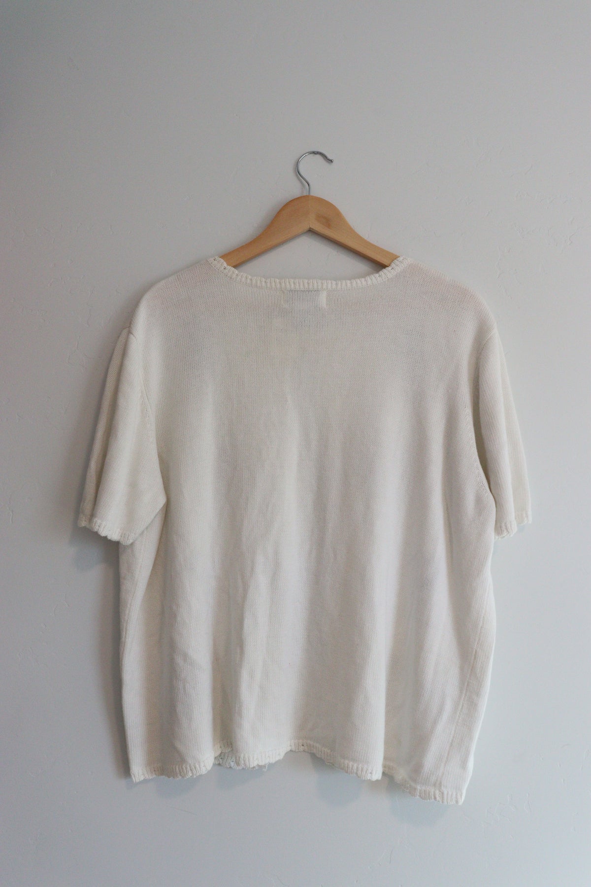Vintage short sleeve cardi with purple detailing 2XL