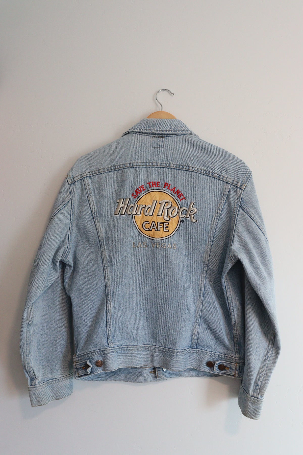 Vintage hard rock cafe denim jacket SMALL