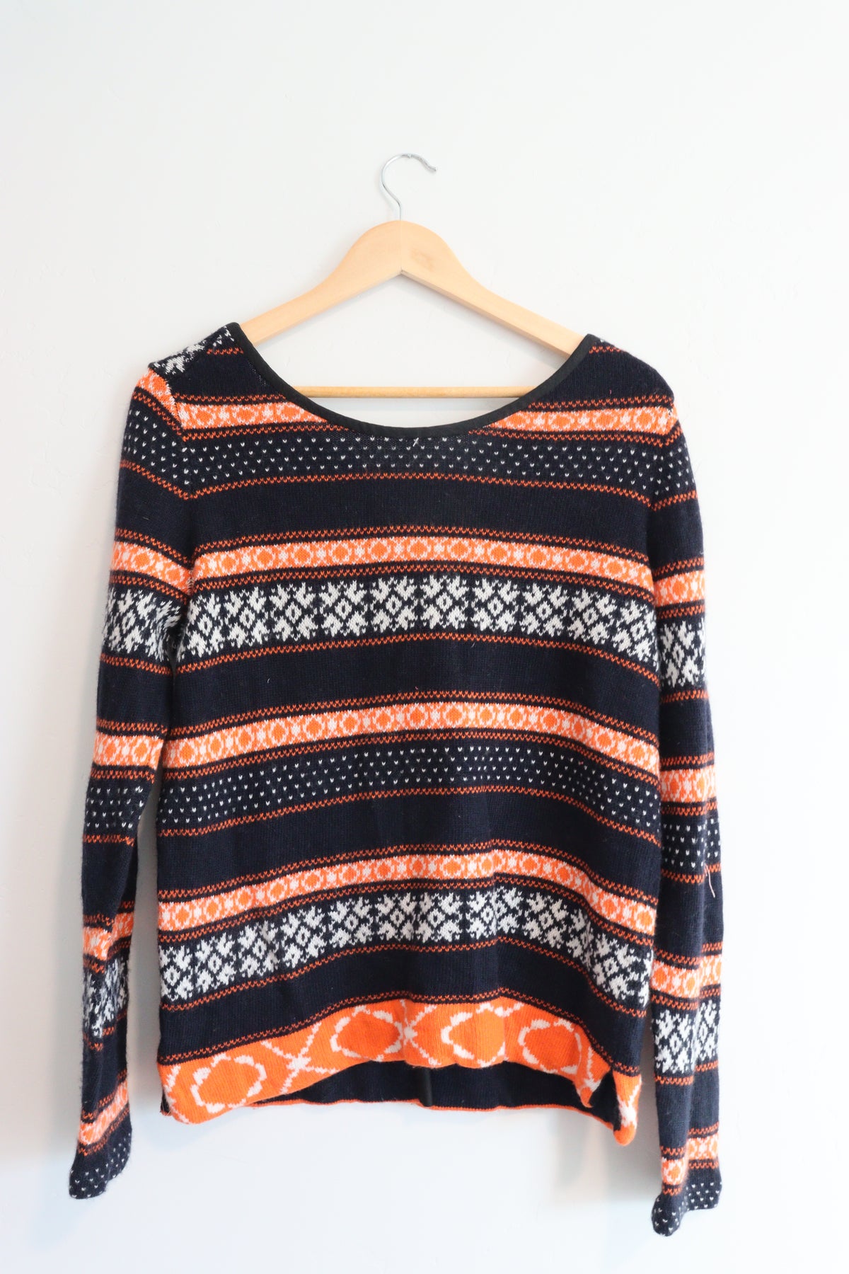 Vintage black and orange cardi XL