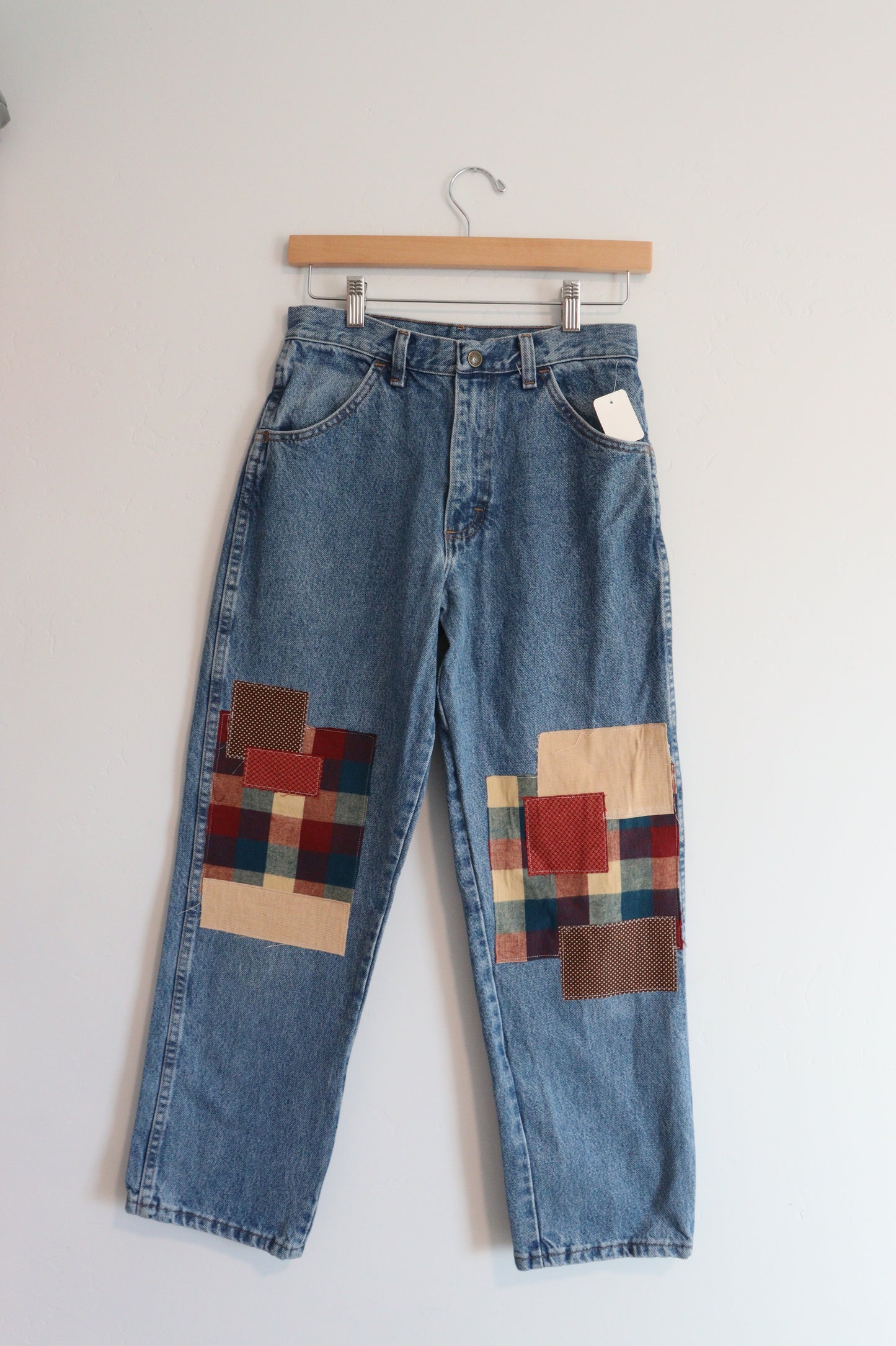 Straight leg patchwork jeans SIZE 27