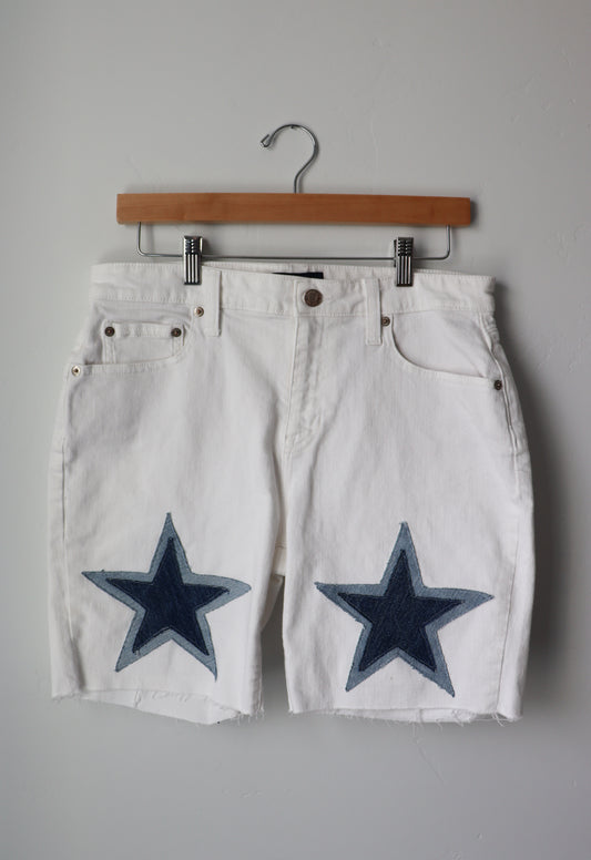 White double denim shorts SIZE 10/30