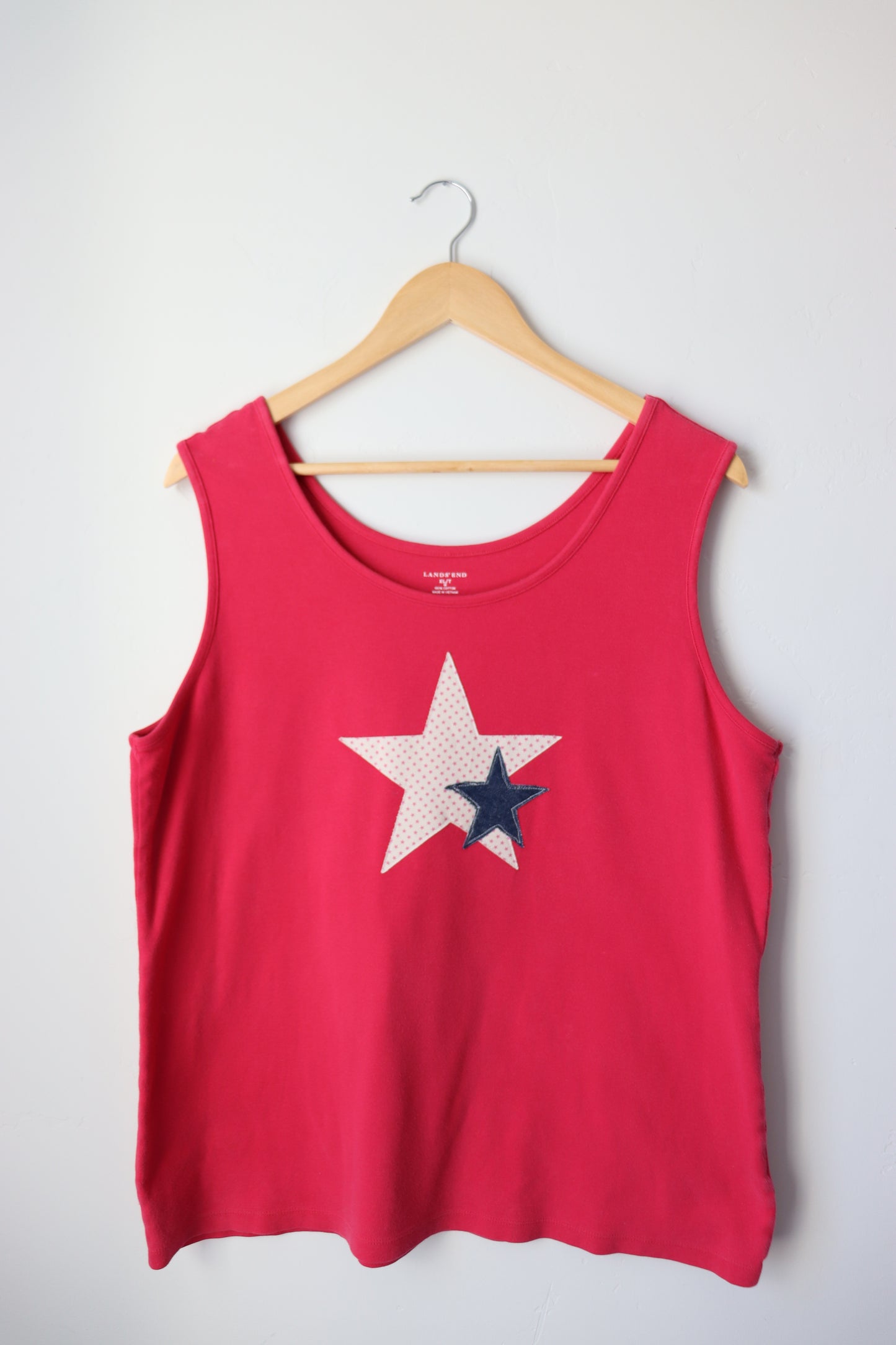 Hot pink double star tank XL