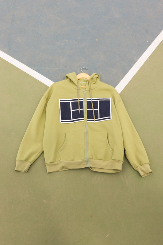 Green zip up hoodie X-L